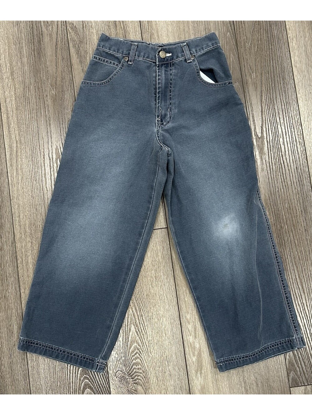 Vtg Y2K bugle boy Denim Carpenter Jeans Boys Size 8 Wide Leg Baggy Skater